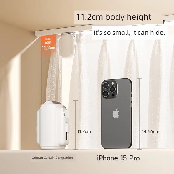 Akıllı Elektrikli Perde Motoru - Ray Tek Açılım, Uzaktan Kumandalı, 3600mAh - Resim 2