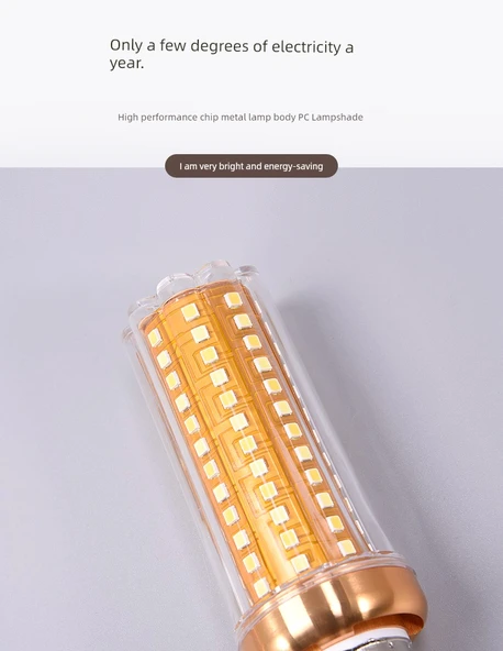 E27 LED Mısır Ampul - 30W - Üç Renkli Işık - 7