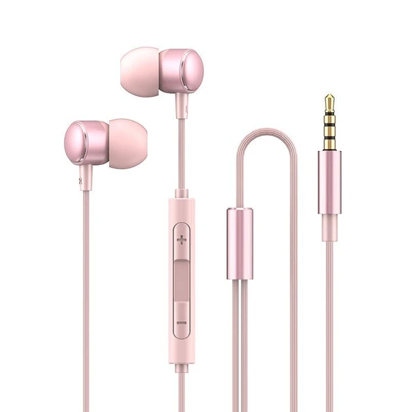 Çift Girişli 2m Karaoke Kulaklık - Pembe - Masaüstü/Notebook/Telefon