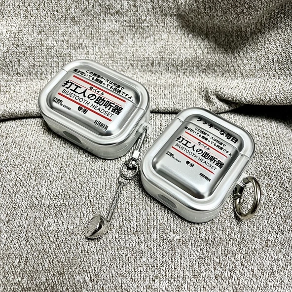 Elektro Kaplama İşçi Stili AirPods 1/2 Kılıf - Kolye Uçlu