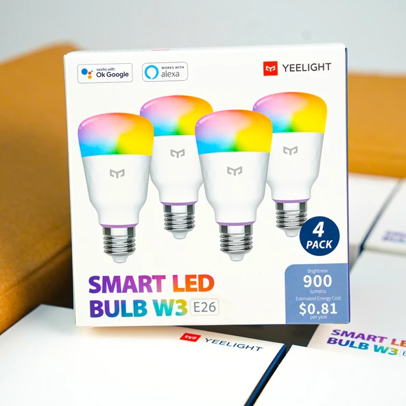 Akıllı WiFi LED Ampul - Renkli Işık Sürümü - 4'lü Paket Ayarlanabilir Renk Sıcaklığı ve Parlaklık - 3