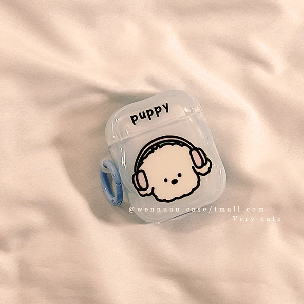 Sevimli Çizgi Film Köpek AirPods 4 Kılıfı - Tek Katmanlı Kulaklık Köpek