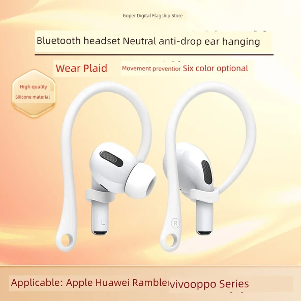 Bluetooth Kulaklık Spor Anti-Kayıp Kancası - Pembe, GS01 İpli - Resim 2