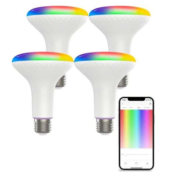 Akıllı LED Ampul - Renkli - Ayarlanabilir Işık - 4 Adet