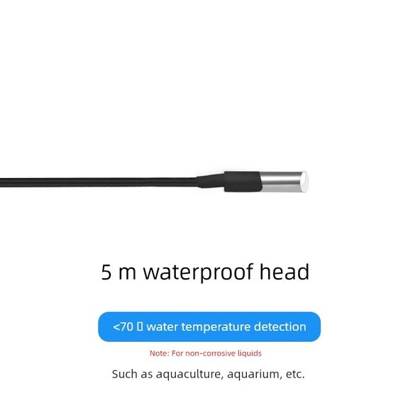 5 Metre Su Geçirmez Başlıklı Sıcaklık Kontrol Sensörü Probu (Kontrolsüz)