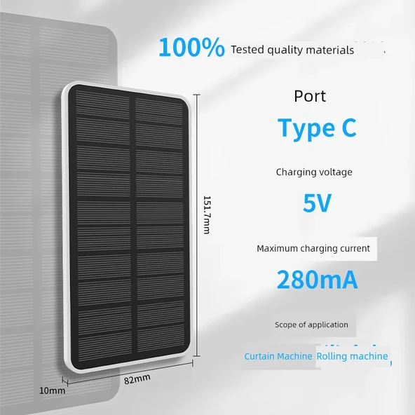 Akıllı Ev Panjur Motoru - WiFi Elektrikli Perde Motoru - Solar Panelli
