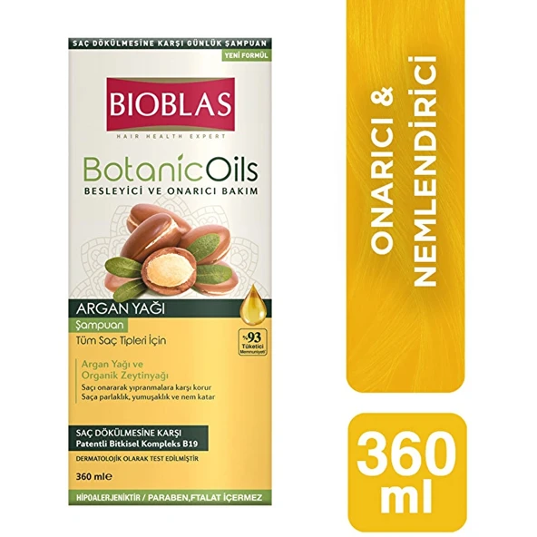 Bioblas Botanic Oils Argan Yağlı Şampuan 360 ml 2 ADET - 2