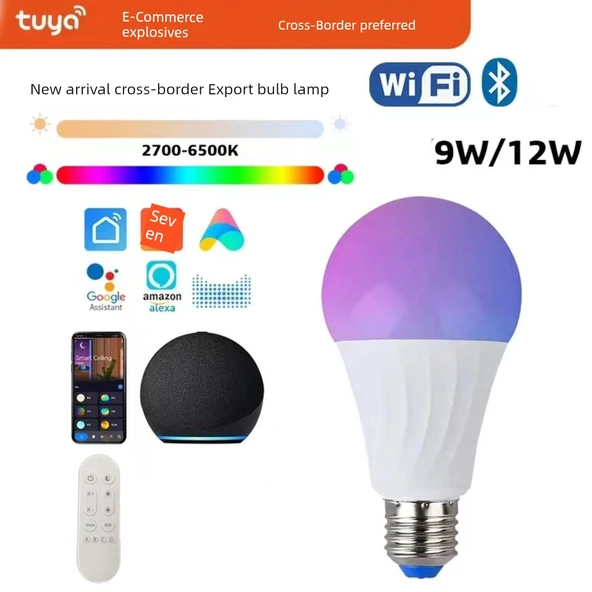 E27 Tuya Akıllı RGB+CCT LED Ampul - Bluetooth 15W