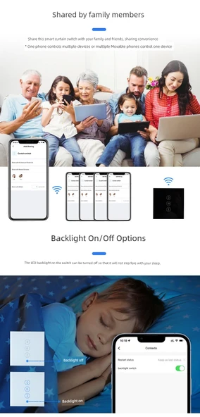 Akıllı WiFi Perde Anahtarı - ABD ve Avustralya Standartları WiFi Versiyonu - 8