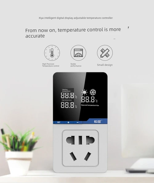 Dijital Termostat Kontrol Cihazı 2.2kW + 2m Su Sıcaklık Sensörü - 8