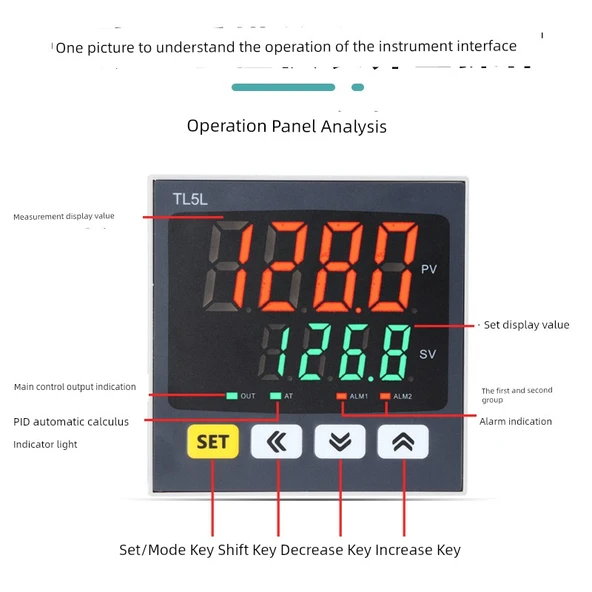 Dijital Akıllı Sıcaklık Kontrol Cihazı - 96 * 96mm 4-20mA Kontrol Ayarlı - 3