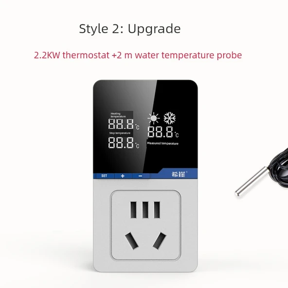Dijital Termostat Kontrol Cihazı 2.2kW + 2m Su Sıcaklık Sensörü