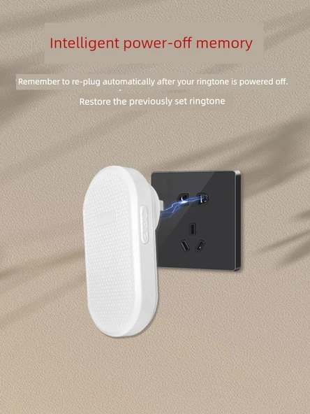 Kablosuz Zil - 1 Buton + 2 Zil - Siyah - Resim 4