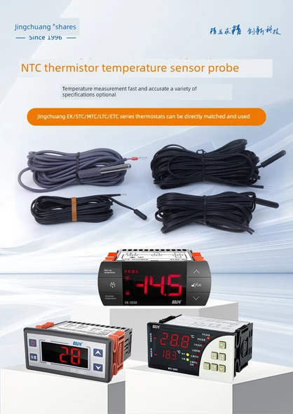 Termostat NTC Sensör Probu - 2 Metre (1 Set)