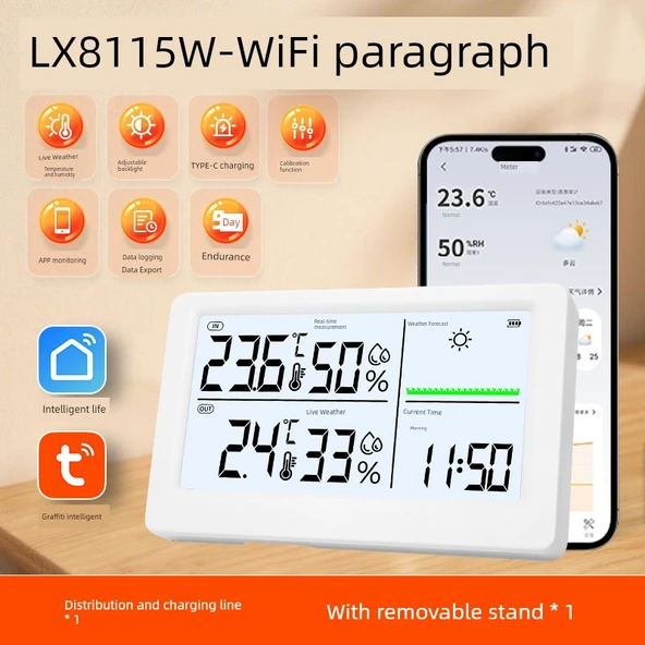 WiFi Kablosuz Mobil Telefon Uzaktan İzleme Termometresi - Graffiti Uygulama