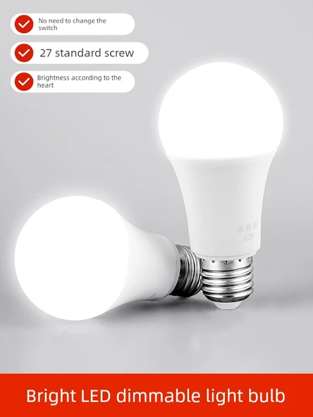 E27 3W Dimlenebilir LED Ampul - 220V - Beyaz Işık - 2