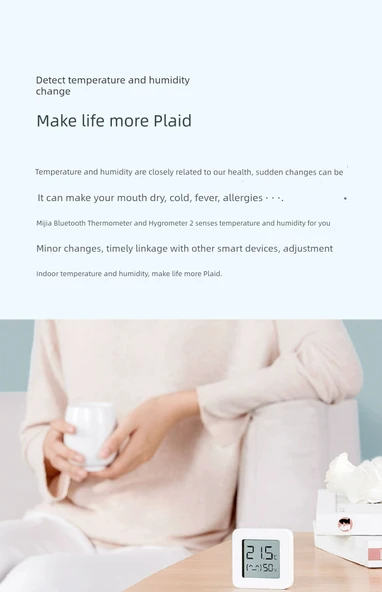 Bluetooth Sıcaklık ve Nem Ölçer 2 - 3'lü Paket + 3 Yedek Pil - Resim 8