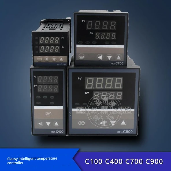 Dijital PID Sıcaklık Kontrol Cihazı REX-C100 - SSR Solid State Çıkış Alarm Yok K Tipi Kısa - 3