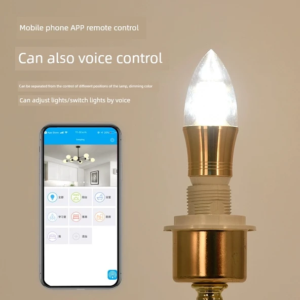 E14 LED Akıllı Ampul - Uzaktan Kumandalı - 4