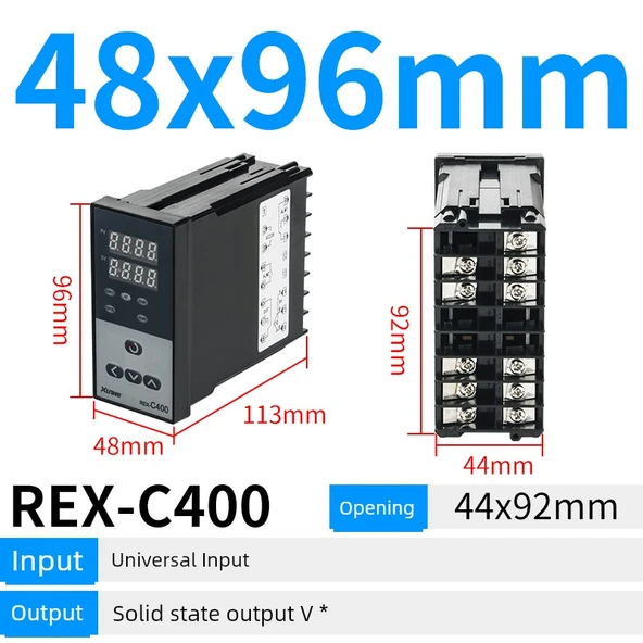 REX-C400 Evrensel Giriş Katı Hal Çıkışlı Yüksek Kaliteli Sıcaklık Kontrol Cihazı