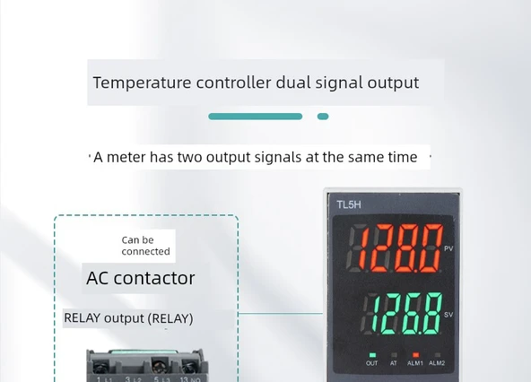 TL5H Dijital Akıllı Sıcaklık Kontrol Cihazı 220V - K Tipi Çift Çıkışlı Röle/SSR - 11