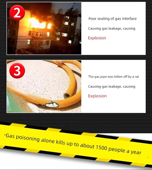 Gaz Kaçağı Dedektörü - Doğal Gaz ve Sıvılaştırılmış Gaz Algılama Yeni Ulusal Standart Yangın Sertifikalı - 6