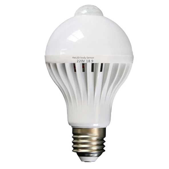 E27 LED İnsan Vücudu Kızılötesi Sensörlü Ampul 12W - Beyaz (Tip 3) - 4