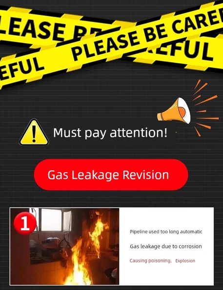 Gaz Kaçağı Dedektörü - Doğal Gaz Yeni Ulusal Standart Yangın Sertifikalı - 5