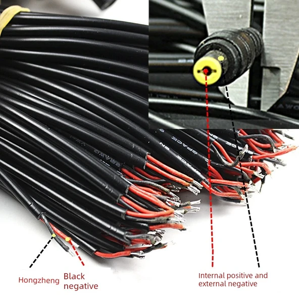 DC Güç Kaynağı Dişi Konnektör - 12V 5.5x2.1mm - 0.75mm² Bakır Kablo - 30cm - 8