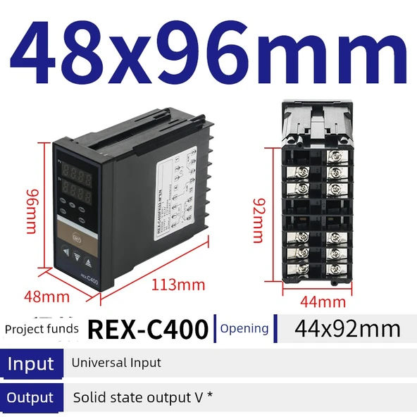 REX-C400 Proje Fonu Evrensel Giriş Katı Hal Çıkışlı Sıcaklık Kontrol Cihazı