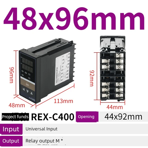 REX-C400 Proje Ödemesi Evrensel Giriş Röle Çıkışlı Sıcaklık Kontrol Cihazı
