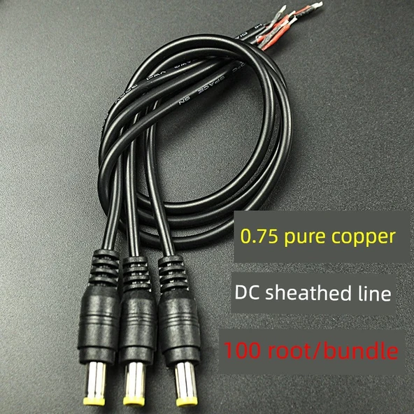DC Güç Kaynağı Dişi Konnektör - 12V 5.5x2.1mm - 0.75mm² Bakır Kablo - 30cm - 2
