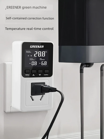 Termal Anahtar Kontrol Cihazı - 10A Standart Fiş - Sıcaklık Probu 2m - 5