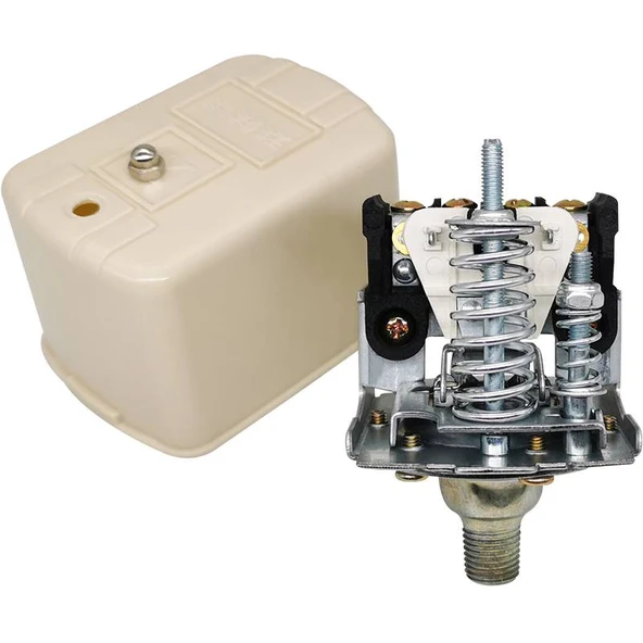 220V Su Pompası Basınç Anahtarı - Koyu Yeşil (Tek Kollu Anahtar) - 4