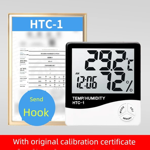 Termometre Higrometre HTC-1 Kalibrasyon Sertifikalı