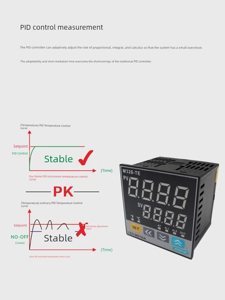 Akıllı Dijital PID Sıcaklık Kontrol Cihazı - K Tipi Vidalı Termokupl M8X10 - 3