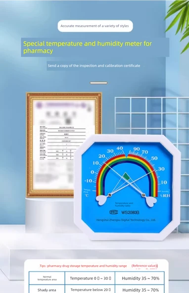 Termometre Higrometre ST-1 Buzdolabı Modeli Kalibrasyon Sertifikalı ve Askılı - 7