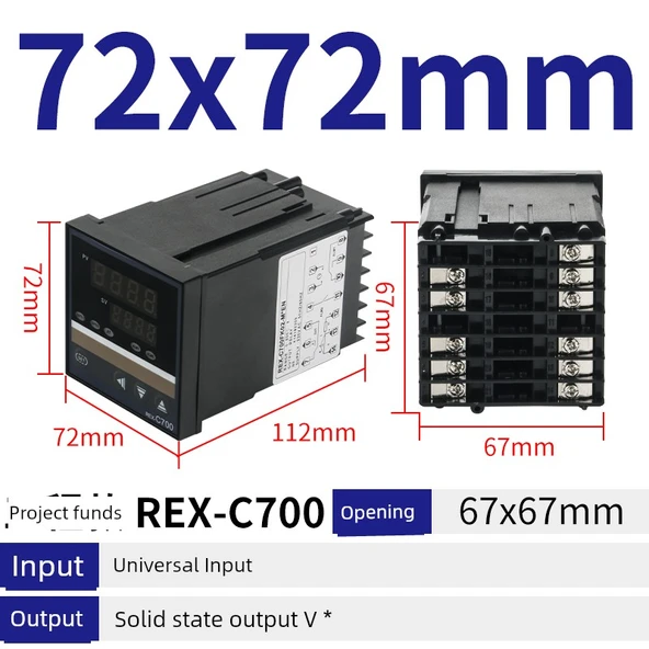 REX-C700 Proje Fonu Evrensel Giriş Katı Hal Çıkışlı Sıcaklık Kontrol Cihazı
