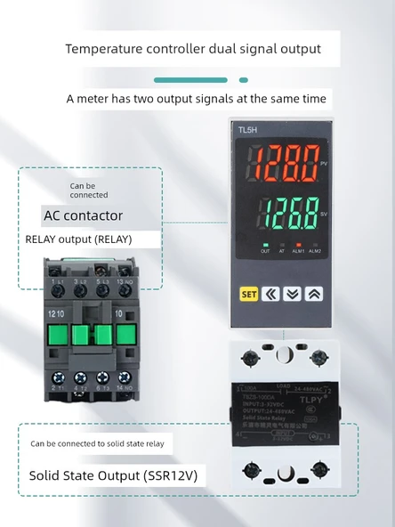 TL5H Dijital Akıllı Sıcaklık Kontrol Cihazı 220V - K Tipi Çift Çıkışlı Röle/SSR - 2