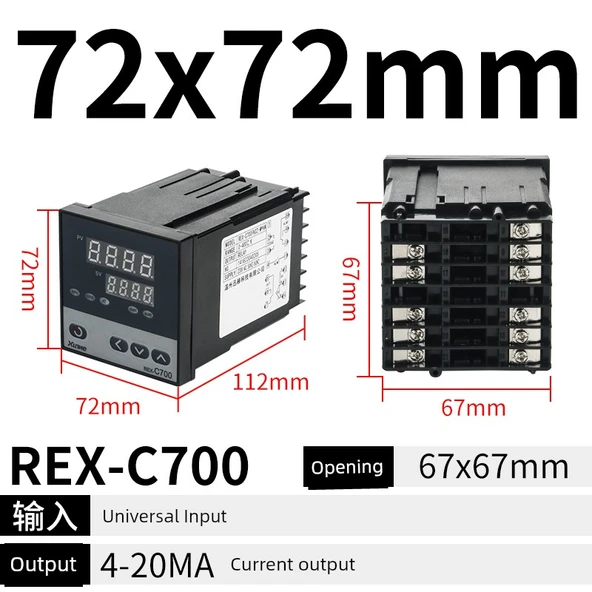 REX-C700 Evrensel Giriş 4-20Ma Akım Çıkışlı Yüksek Kaliteli Sıcaklık Kontrol Cihazı