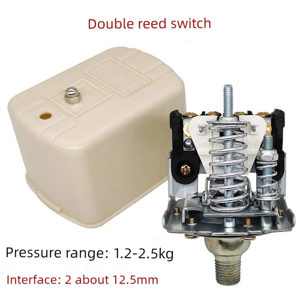 220V Su Pompası Basınç Anahtarı - Zencefil Sarısı (Çift Kollu Anahtar)