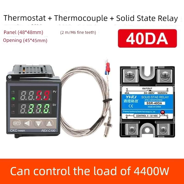 Dijital PID Sıcaklık Kontrol Cihazı REX-C100 - Beyaz