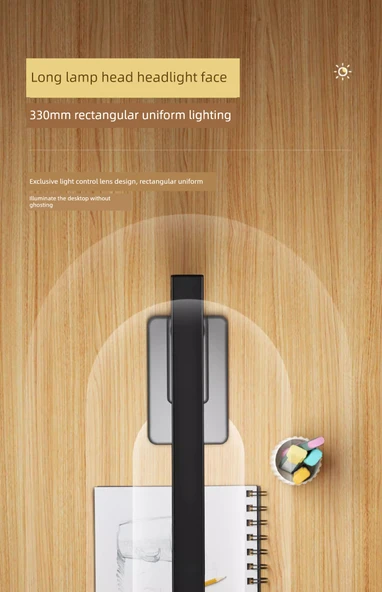 Katlanabilir LED Masa Lambası - Beyaz Akıllı - Kablosuz Şarjlı - 11
