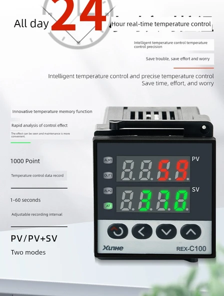 REX-C100 Evrensel Giriş Katı Hal Çıkışlı Yüksek Kaliteli Sıcaklık Kontrol Cihazı - 11