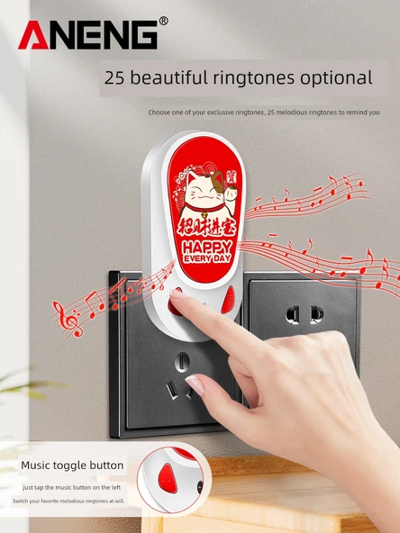 Kablosuz Zil - Ping An Joy [1 Tuş 2 Zil] - 5