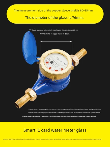 Dış Mekan Su Sayacı Donma Önleyici Aksesuar - 101mm * 8mm Temperli Cam - 1 Alana 1 Bedava - 3