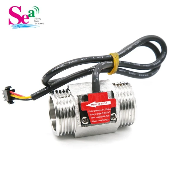 Paslanmaz Çelik Elektromanyetik Akış Ölçer YF-B10-S, 1 inç Uzunluk 58mm