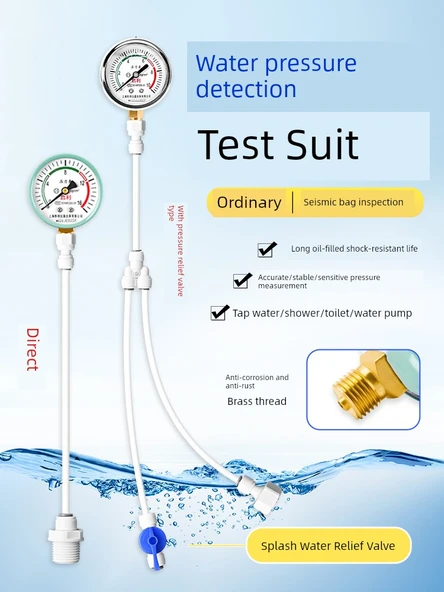 Su Basınç Ölçer 0-16kg 4 Min Dış Dişli Direkt Tip - 2