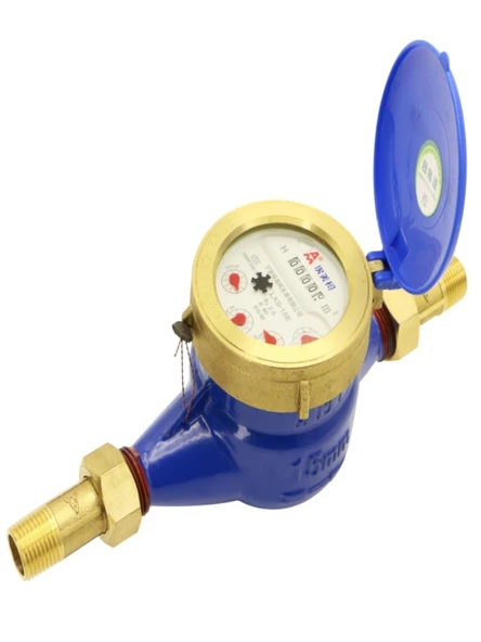 Pirinç Bağlantılı Yeni Model 4 Nokta Soğuk Su Sayacı - Ondalıklı Okuma - 6