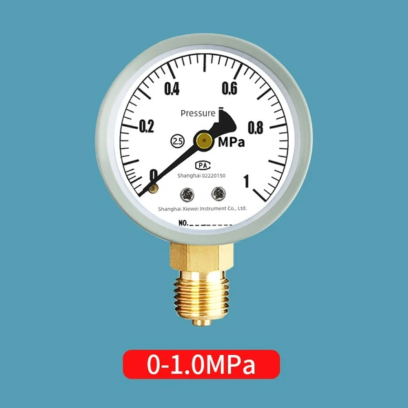 Su Basınç Ölçer - 0-1.0MPA Tek Basınç Ölçer 2 Diş
